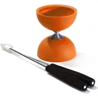Eureka - Rubber Diabolo with Aluminum Sticks - Orange