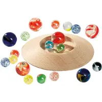 Goki Wooden Marble Pot with Marbles