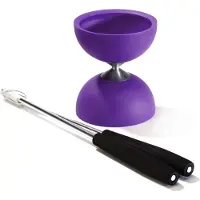Eureka Rubber Diabolo with Aluminum Sticks - Purple