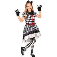 Widmann "VINTAGE CLOWN" (mekko röyhelöillä, nauhalla, hanskoilla)