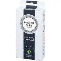 Mister Size Pure Feel Kondomit 10 kpl (47-69 mm) - Clear