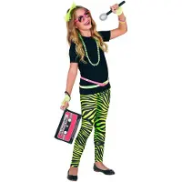 Finidi NEONVIHREÄ ELÄINKUVIOINEN 80-LUVUN LEGGINGSIT