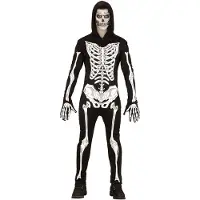 E-Carnavalskleding.nl Musta luuranko - Halloween -asut miehille