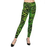 Finidi NEONVIHREÄT ELÄINKUOSILLISET 80-LUVUN LEGGINGSIT