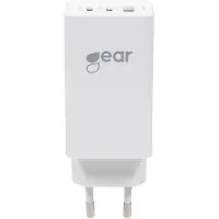 Gear GAN 220V 2xUSB-C + 1xUSB-A PD 45W + 18W + 3A ( 65W) laturi