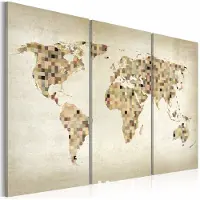 Artgeist Kuva - Beige sävyjä World - triptyykki