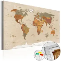 Artgeist Beige Chic [Cork Map] korkkitaulu