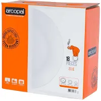 Arcopal Dinnerware Set Luminarc Zelie White Glass 18 Pieces