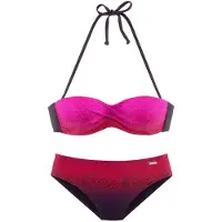 LASCANA Bikini 'Iris' vaaleanpunainen / punainen / musta
