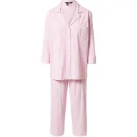 Ralph Lauren Pyjama vaalea pinkki / valkoinen