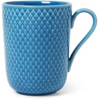 Lyngby Porcelæn Rhombe kahvallinen muki 33 cl Sininen
