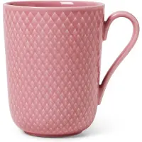Lyngby Porcelæn - Rhombe Color Muki korvalla 33 cl Roosa