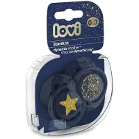 Lovi dynaaminen silikonitutti 0-3 m, 2 kpl, Stardust blue, 22/892_blue