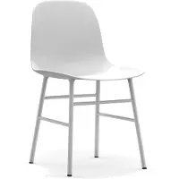 Normann Copenhagen Form tuoli, valkoinen teräs - valkoinen