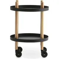 Normann Copenhagen Block tarjoiluvaunu, pyöreä, musta