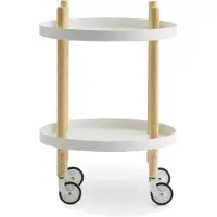Normann Copenhagen Block tarjoiluvaunu, pyöreä, valkoinen