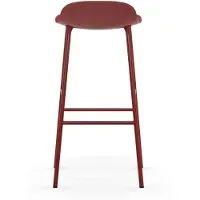 Normann Copenhagen Form baarituoli korkea Red, punaiseksi lakatut teräsjalat