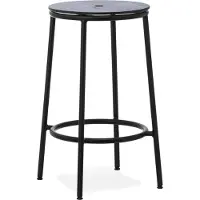 Normann Copenhagen Circa baarijakkara, 65 cm, musta teräs - musta tammi