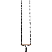 J-Line Swing Cotton/Albasia Wood Black - Black - ONE SIZE