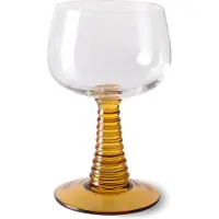HK Living Swirl viinilasi korkea Ochre