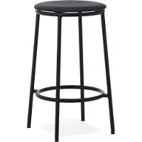 Normann Copenhagen - Circa Baarituoli H65 Upholstery Black Steel/Ultra Leather Black Normann Copenh