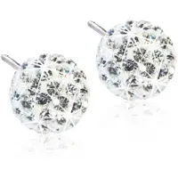 Blomdahl Natural Titanium Crystal Ball White