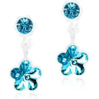 Blomdahl Medical Plastic Pendant Flower 4/6mm Aquamarine