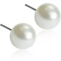 Blomdahl White Pearl Vit 10 mm
