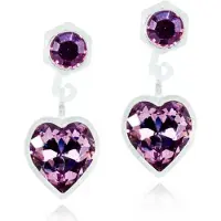 Blomdahl Medical Plastic Pendant Heart 6mm Light Amethyst