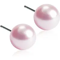 Blomdahl Natural Titanium Light Rose Pearl 6 mm