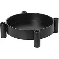 Broste Copenhagen Silkki kynttilänjalka Ø32 cm Alumiini musta