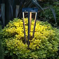 LES JARDINS LED-aurinkolamppu Tinka, 52 cm korkea, harmaa himmennettävä, Alumiini/harmaa/sinkki, Alumiini,