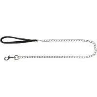 Trixie Chain leash with nylon hand loop XS-S: 1.10 m/2.0 mm Musta