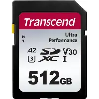 Transcend 512 GB SDXC CARD, A2, U3, V30 - SDC340S (TS512GSDC340S)