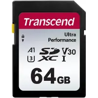 Transcend 340S 64GB SDXC muistikortti U3 V30 (R160 W50 MB/s)