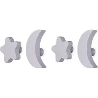 Nofred Seinäkoukku Tähti Kuu 4-pack, Purple