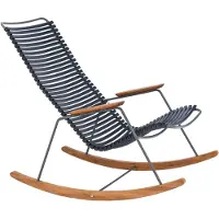 Houe , Click gungstol barn black/grey bambu