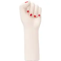 Doiy Vase - Girl Power - White - H26CM