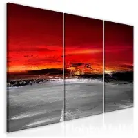 Artgeist Kuva - Crimson Landscape (3 Parts)