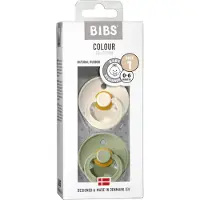 BIBS Pacifier Colour Latex Size 1 2 kpl ? Ivory/Sage