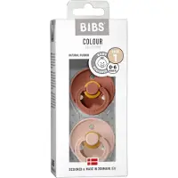 BIBS Colour Tutit 2-pack Luonnonkumi Koko 1, Woodchuck/Blush