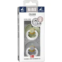 BIBS Pacifier Colour Latex Size 2 2 kpl ? Sage Glow/Cloud Glow