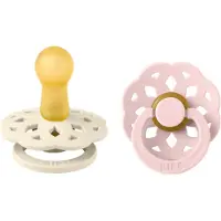 BIBS Pacifier Boheme Latex Ivory/Blossom Size 1 2 kpl
