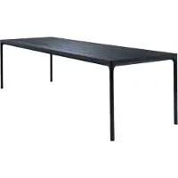 Houe Four ruokapöytä 270x90 cm musta/bambu alumiini