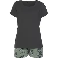 Vivance Pyjamashortsit 'Dreams' jade / vaaleanvihreä / valkoinen