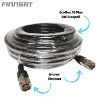 Finnsat n-uros/ n--uros 10m antennikaapeli