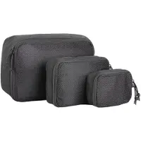 Mil-Tec Mesh Pouch Set Molle 3pcs - Black