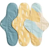 Imse Vimse Sanitary Pads Classic Night, Blue Sprinkle 3-Pack - Blue - ONE SIZE