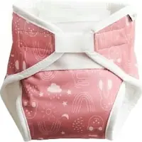 Imse Vimse All-In-One Diaper, S 4-8 Kg, Rusty Pink Teddy - Pink - S 4-8KG