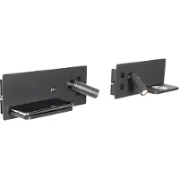 QAZQA 2 kpl seinävalaisimet musta sis. LED, USB ja induktiolaturin - Riza